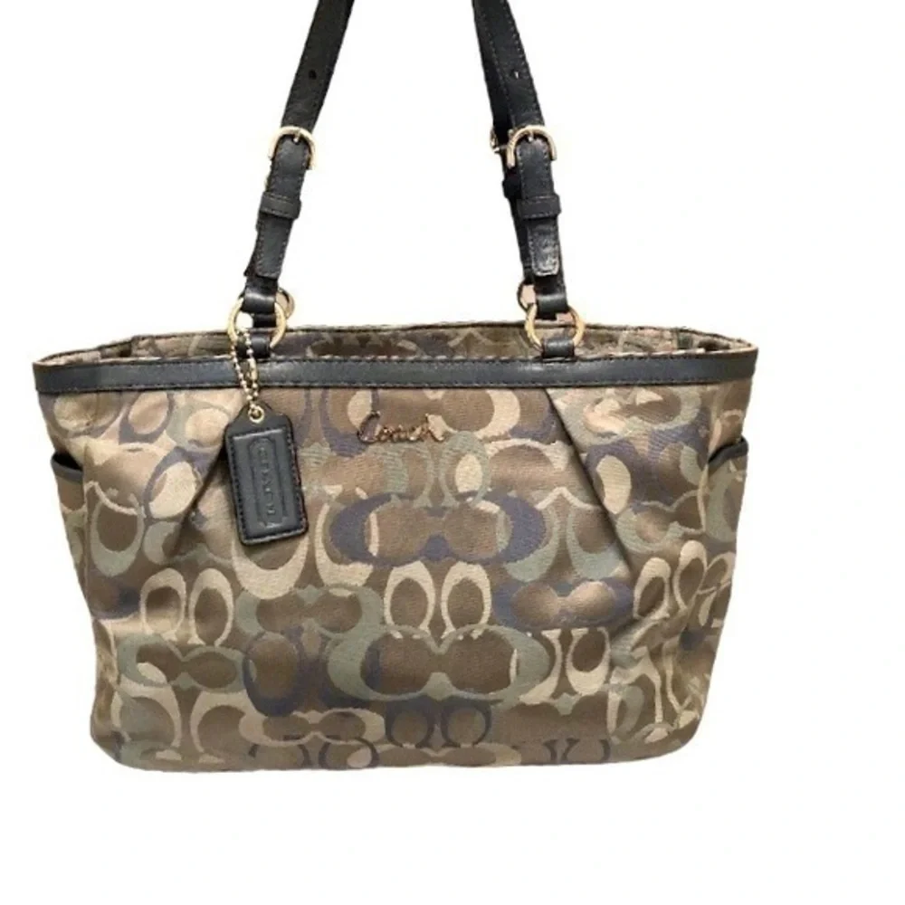Coach vintage Y2K blue optic c tote bag f17881